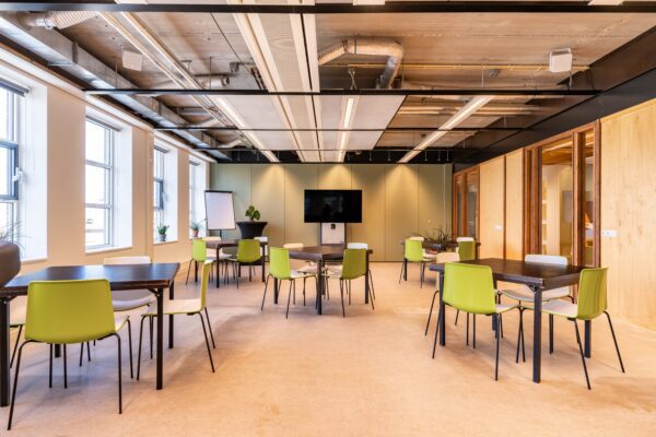 Workshop set up in meeting room