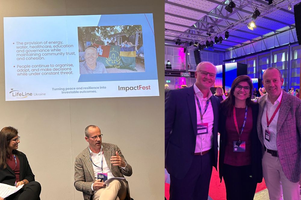 Marcela Neves, Jeroen Ketting and Marcel Smits at Impact Fest.