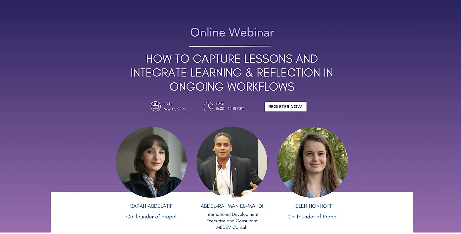 How to capture lessons and integrate in ongoing workflows